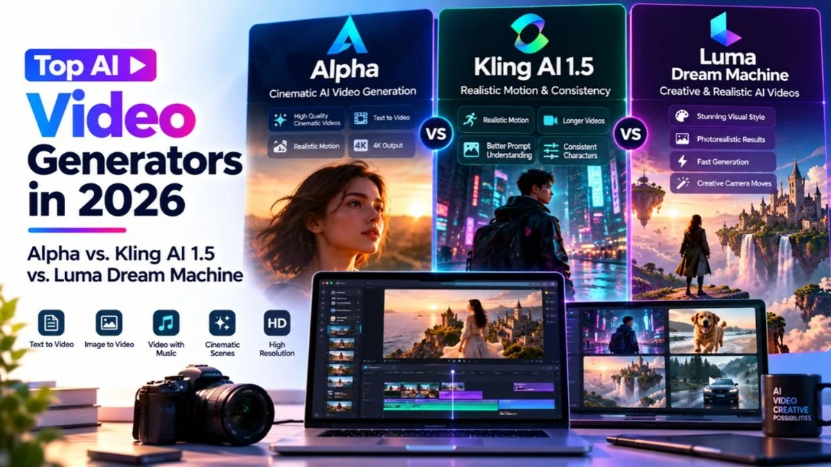 Top AI Video Generators: Runway Gen-3 vs Kling AI vs Luma Dream Machine 2026 comparison